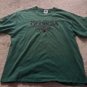 Vtg 90's Green Medical College of Georgia T-Shirt